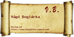 Vágó Boglárka névjegykártya
