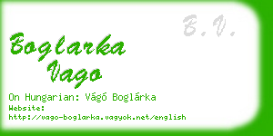 boglarka vago business card