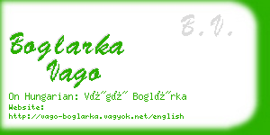 boglarka vago business card